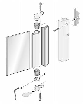 Wall Mounted Pivot Hinge For Bath or Shower Screen