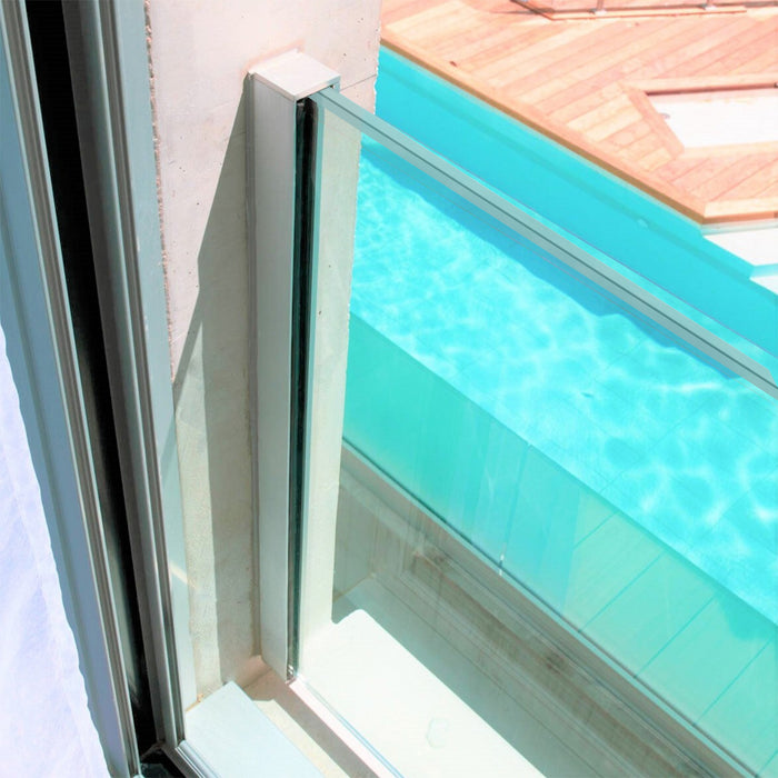 Toughened Laminate Glass Juliet Balcony & Side Mount System (Aluminium, Anodised)