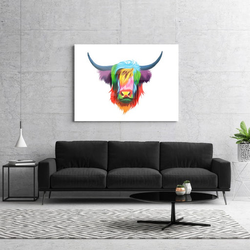 Wall Art - Abstract Highland Cow
