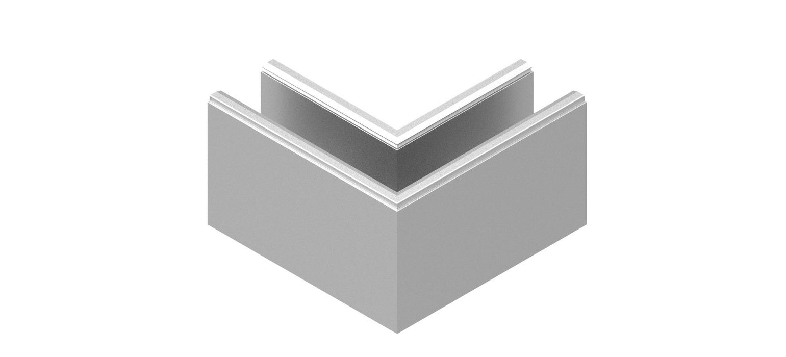 90° Corner For Glass Railing Channel