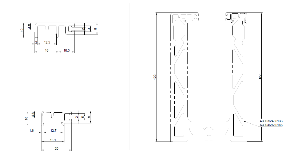 3M Glass Balustrade Channel with Wedge Kit and End Caps