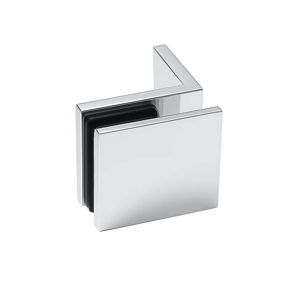 90° Offset Plate Wall to Glass Bracket Chrome — Express Glass Warehouse