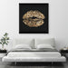 Printed Glass Wall Art - Gold Sequin Lips