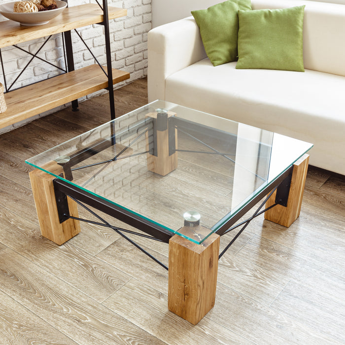 10mm Square Table Top - Clear Toughened Glass
