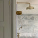 Toughened Glass Bath Screen with Brass Hinges