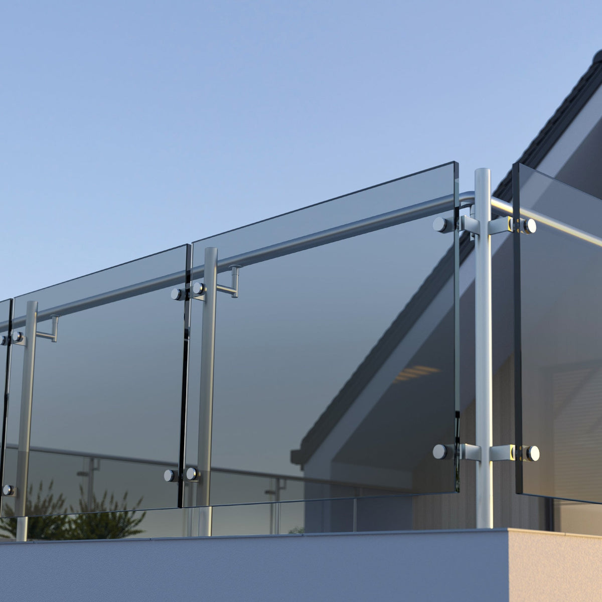 Grey Tinted Glass Balustrade Panels Express Glass Warehouse
