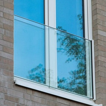 Toughened Laminate Glass Juliet Balcony & SkyForce Side Mount System