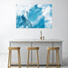 Cloudy Blue Marble Printed Glass Wall Art