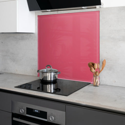 Kitchen Glass Splashback - Leather Pink 