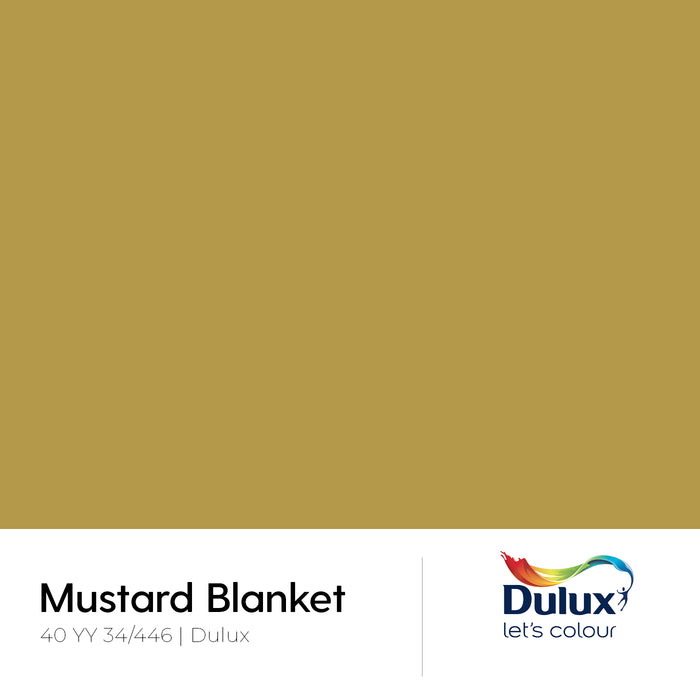 6mm Toughened Painted Kitchen Glass Splashback - Dulux Mustard Blanket