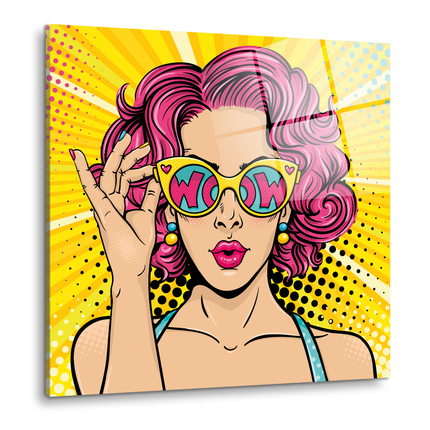 Printed Kitchen Glass Splashback - Wow Girl Pop Art — Express Glass ...