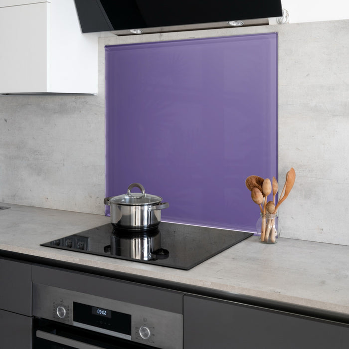 Purple kitchen splashback