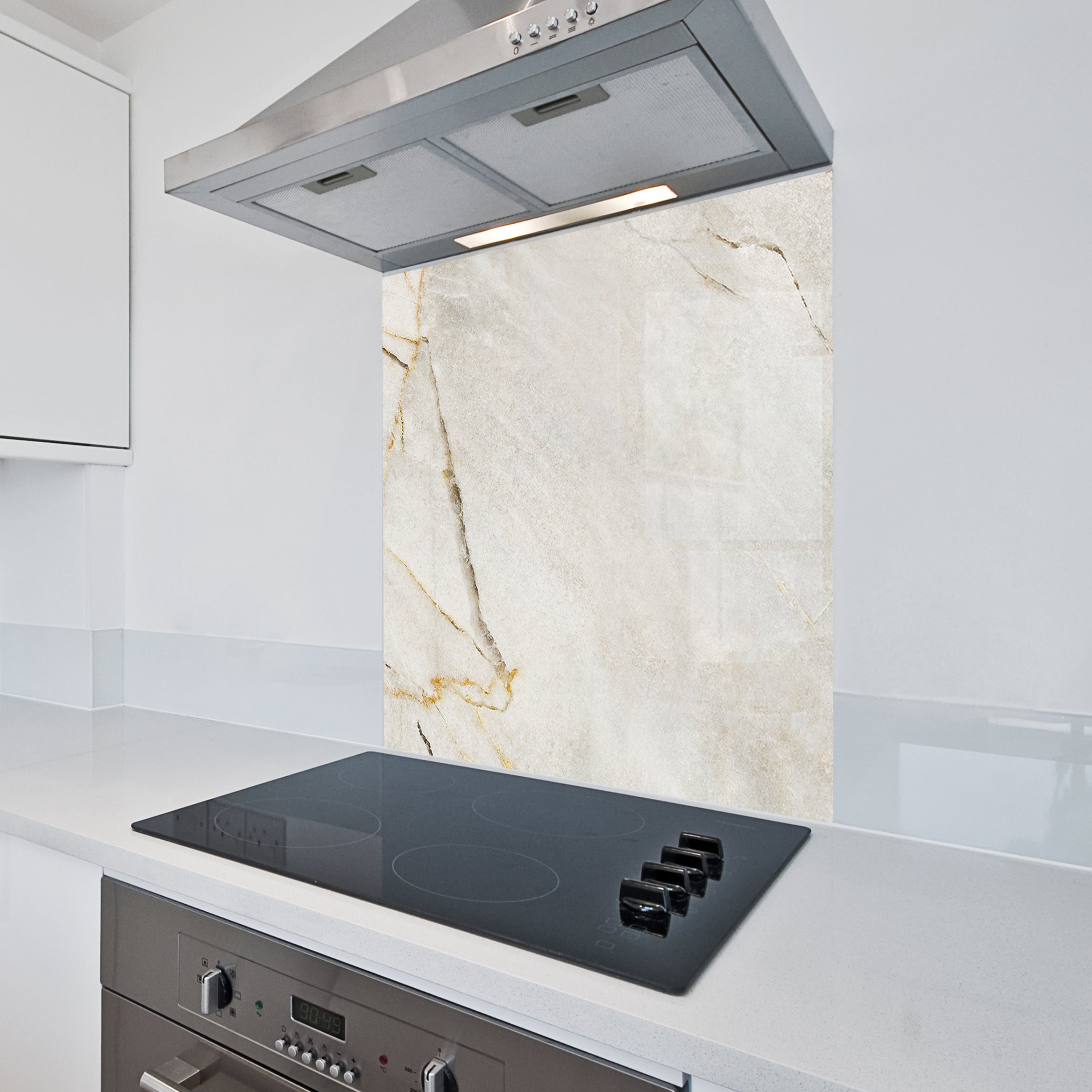 6mm Toughened Printed Kitchen Glass Splashback - Sand Stone — Express ...