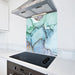EGW 6mm Toughened Printed Kitchen Glass Splashback - Marble Ocean