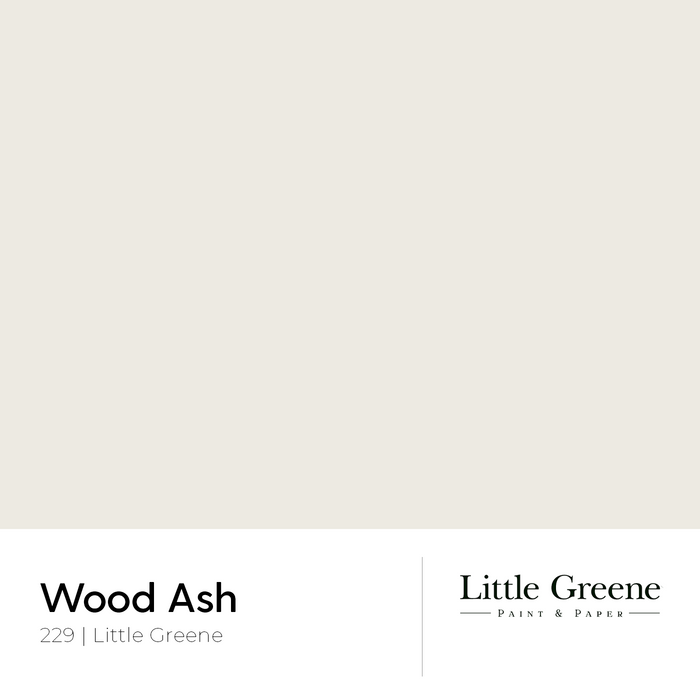 6mm Toughened Painted Kitchen Glass Splashback - Wood Ash Little Greene 229
